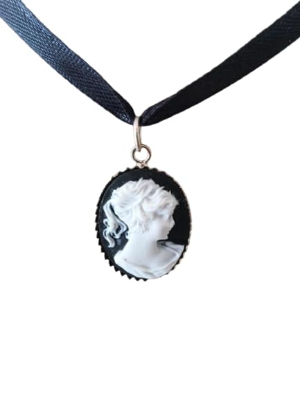 Pendentif camée Marie Antoinette argent 925 idée cadeau anniversaire femme