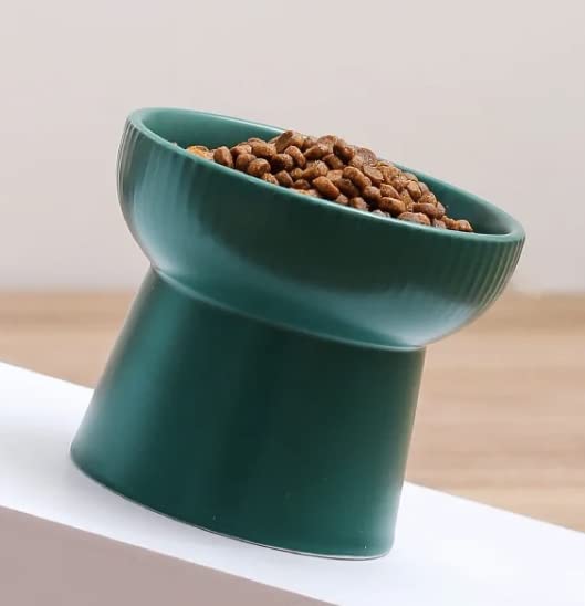 Image of PETANGEL Ceramic Cat Food Or Water Bowl, 2 Pcs Raised Cat Feeder Dishes with Stand, Elevated Pet Food Bowl for Cats and Small Dogs, Stress Free Backflow Prevention & Reduce Neck Burden