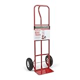 Simpli-Magic Steel Pneumatic Hand Truck Dolly - 600-Lb. Capacity, 10in. Tires, Premium American Red Finish