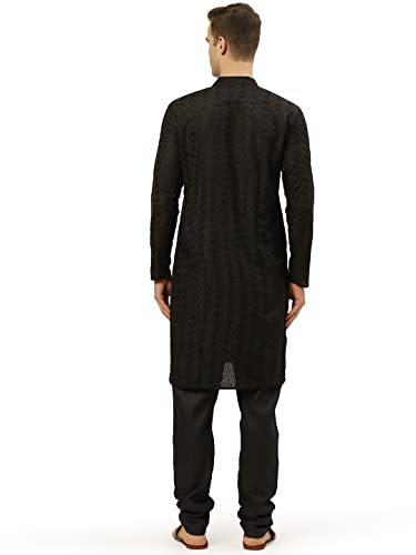 Image of Jompers Men's Embroidered Straight Kurta Pyjama Set.