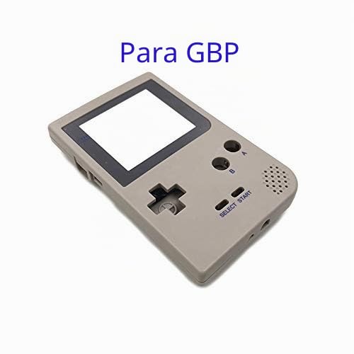 Carcasa completa para Nintendo Gameboy Pocket GBP Game Shell Case con botones y tornillos, color gris