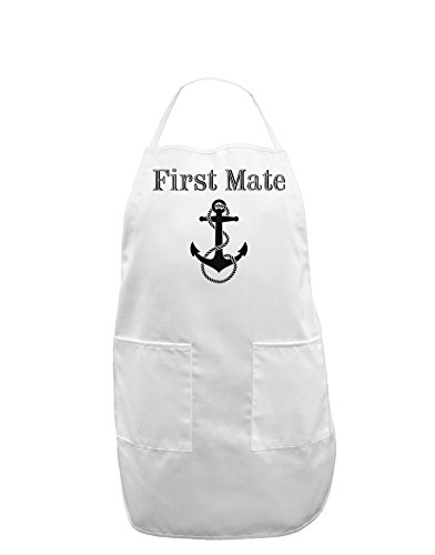 TOOLOUD Ship First Mate Nautical Anchor Boating Adult Apron - White - One-Size