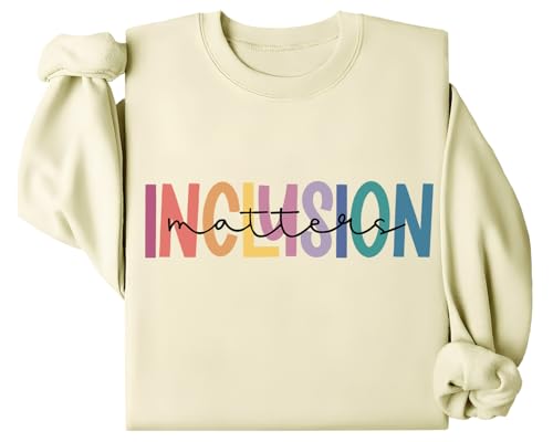 Inclusion Matters Sudadera Inclusion Matters Camisa de manga larga para educación especial, Khika, XL