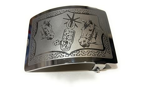 CHARRO SADDLE HORSE BELT BUCKLE. HEBILLA CHARRA CABALLO, WESTERN COWBOY BUCKLE