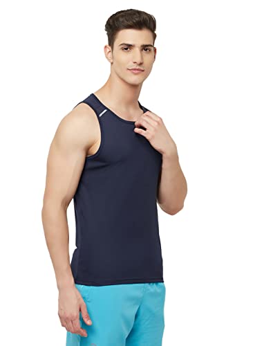 Image of TRUEREVO Men's Light Weight Dryfit Sports Tank Top Vest with Reflective Details for Running, Gym & Training
