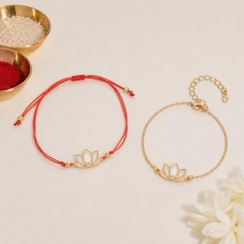Image of Salty Rakhi for Brother & Bhaiya Bhabhi | Wrist Band Gift Pack for Sister, Bro, Bhaiya and Bhabhi | Bracelet for Men, Women | Fancy Jewellery Combo Gifts | Gift for Rakshabandhan | Traditional Rakhi Gift