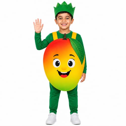 Image of Raj Costume Kids Fruit & Vegetable Fancy Dress Costume | Soft Felt Fruit and Vegetable Cutout Costume for Boys & Girls | School Annual Function