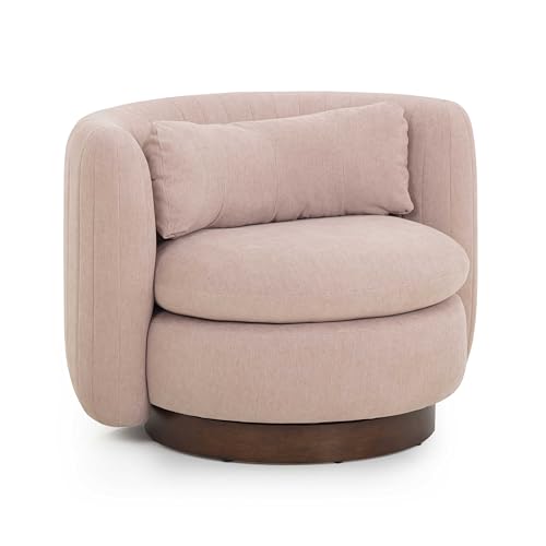 Sillón Giratorio Chenille Rosa