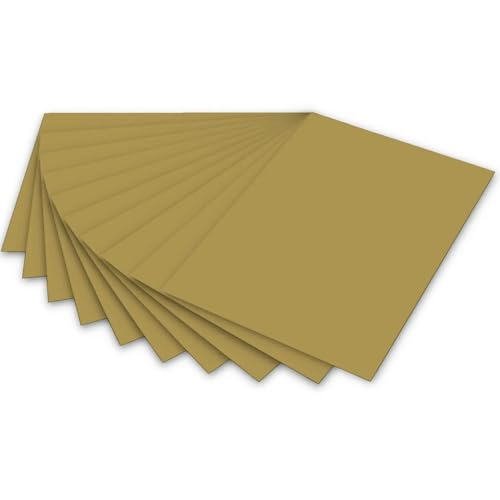 Color-Bastelkarton Sparpack, 10 Bogen, 220 g/qm, 50x70 cm (Gold Matt)