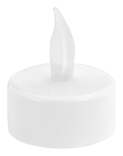 VISCIO Trading 166088 LED Teelichter A Batterie 2 Stück, Kunststoff, weiß, 4 x 4 x 4 cm Cover