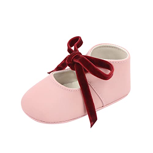 Spring and Summer Children Baby Toddler Shoes Girls Casual Shoes Flat Bottom Light High Top Lace Shoes for Girls Size 11 (Red, 4 Infant)