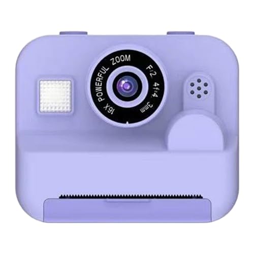 Cámara de impresión instantánea para niños, cámara Digital Polaroid, cámaras duales HD de 4800 MP, Pantalla IPS de 2, 4 Pulgadas, cámaras de vídeo para Selfies para niños, Color Morado