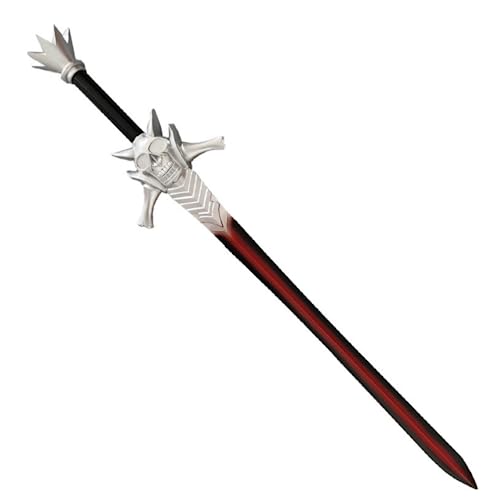 damdos Halloween Prop Fantasey Foam Swords, Blood Red Rebellionr Two Hand High Cosplay Sword for Deviller May Crier Character Dark Red Sword