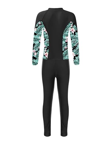 iiniim Girls Long Sleeve Rash Guard Swimsuit UPF 50+ Sunsuit Kids Rash Tops Shirts with Swim Legging Pants4