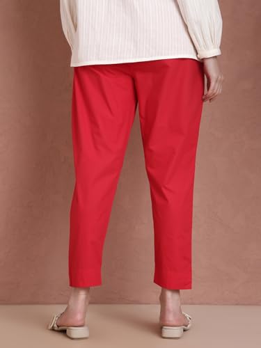 Image of TWIN BIRDS Women Cotton Kurti Pants | Straight Fit Ethnic Daily Trousers