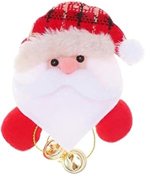 BSLVWG LED Knipperende Broche Pins Verlichte Broche Santa Elk Rendier Beer Xmas Ornamenten Kids Kinderen Festival Kerstcadeaus Party Supplies gunsten, Eén maat, Katoen