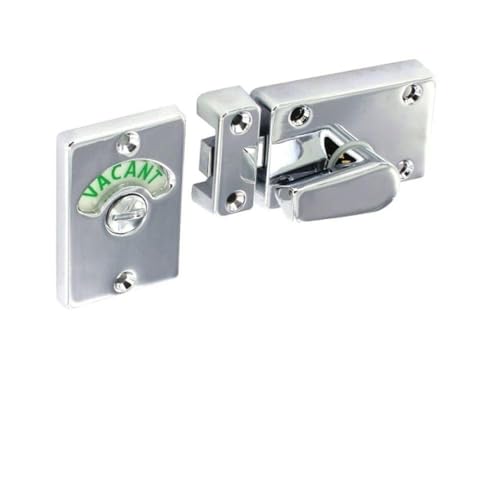Dzinatm indicatore bullone serratura per bagno/WC (Vacant – impegnati) cromo lucido, confezione da 1