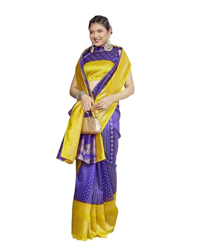 Image of Yashika Women's Banarasi Kanjivaram Art Silk Saree|Sarees for Women Ethnic Wear