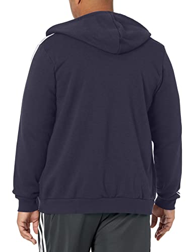 Image of adidas Men's Essentials Fleece 3-Stripes Full-Zip Hoodie, Legend Ink, Large