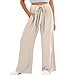 Baggy Sweatpant for Girl Casual Loose Fit Wide Leg High Waist Trouser Pocket Fashion Comfort Loose Daily Pant (4-14 Years) Beige