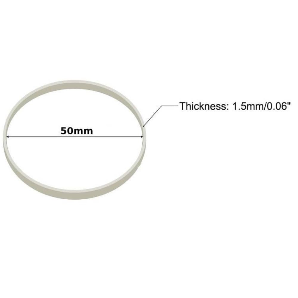 Strisce di gomma, kit di nastri di gomma grezzi 100 elastici in gomma, fascia elastica naturale bianca, elastici resistenti, anello diametro 50 mm for fatture for capelli, carta bancaria, forniture fo