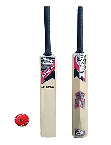 JRS Super Wooden Cricket Bat with Ball for Kids Size 6 (Multi-Brand) 10-14 Years Boys