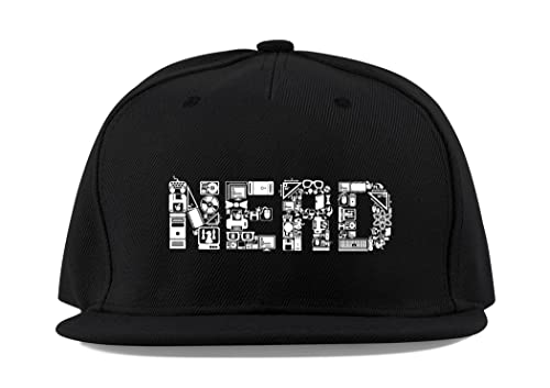 Casquette nerd science noire pour vos sorties et conventions de jeux