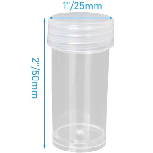 Image of WHYHKJ 12PCS Transparent Plastic Storage Jar Diamond Embroidery Small Beads Round Storage Jar 5x2.5cm Used for Storing Diamond Artwork Coins Screws Candy Pills Storage Boxes