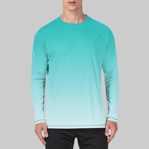 Mens Rash Guard UPF Swim Shirts UV Sun Protection T-Shirt Quick Dry Long Sleeve Beach Shirts for Fishing2