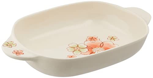 Banko Ware 14624 Oven Safe Gratin Dish, Orange Cherry, Diameter Approx. 8.7 inches (22 cm), Microwave Safe, Made in Japan