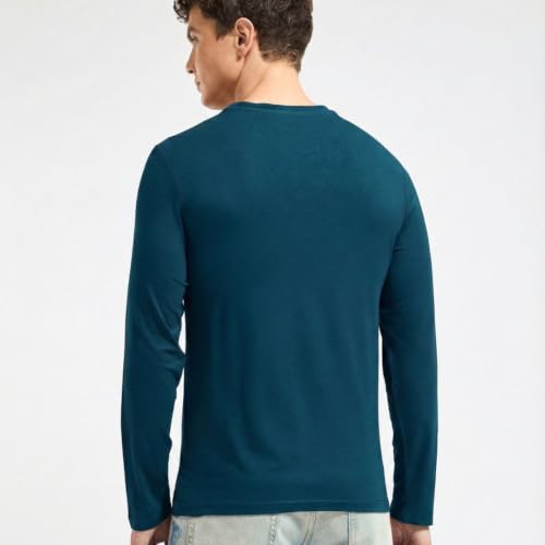 Image of Wellbi Full Sleeve T-Shirts for Men | Black | Breathable Eco-Friendly Bamboo Blend for All-Day Comfort | Ideal for Travel, Gym, or Casual Wear | Machine Washable