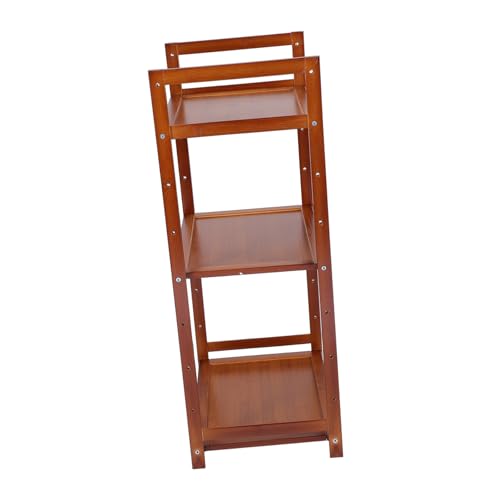 LIOOBO 1Pc Multi Layer Solid Wood Bookshelf Durable Storage Holder for Room Indoor Flower Pots and...
