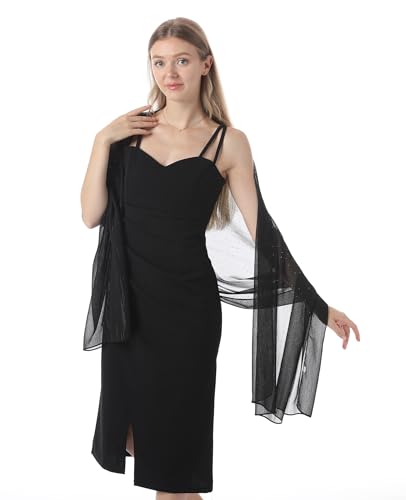 Women's Shawls and Wraps for Evening Dresses Sparkling Wedding Scarf Bridesmaid Scarves3