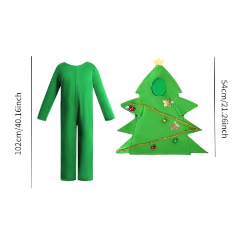 Disfraz de árbol de Navidad para niñas miniatura 3