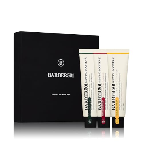 Barber501 Shaving Booster Balm Shaving Cream Men, Shaving Gel, Shave Oil, Travel Shaving Cream (3, Red,Green,Yellow)