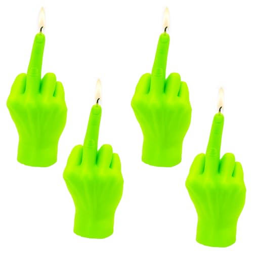 NAVESO 4 Stück Mittelfinger Kerze Stinkefinger Kerze Aromatherapie Räucherstäbchen Mittelfinger Kerzen Mittelfinger Geschenk Lustige Duftkerzen Geschenkset für Haus Schlafzimmer Urlaubsbedarf