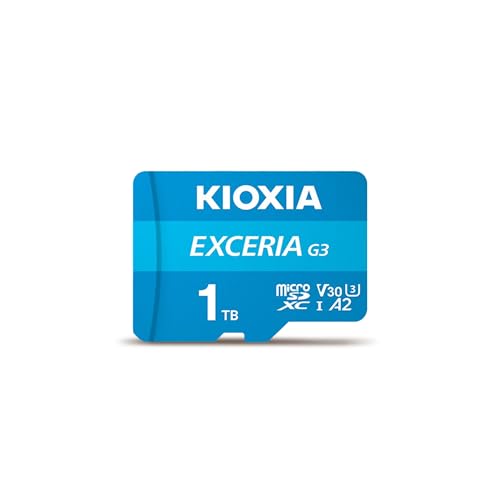 Image of KIOXIA EXCERIA G3 1TB MicroSDXC Memory Card | UHS-I U3, A2, V30 | Up to 160MB /s R, 50MB /s W | Made in Japan | 4K Video | Waterproof & Shockproof | 5-Yr Warranty