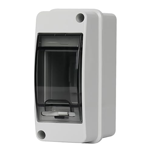 Caja de Fusibles de Plástico de Aleación ABS Y PC, Caja Estanca Exterior Electrica, Cuadro Electrico Transparente IP66 Impermeable con Riel DIN(5.6x12.5x8.8cm/2.2x4.9x3.5in)