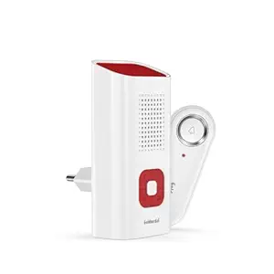 Goldmedal Exo Wireless Plug-in Doorbell With Remote - White (Pack of 1), 32 Selectabable Modes, Play/Pause and Track Selection controls, Adjustable Voice Control