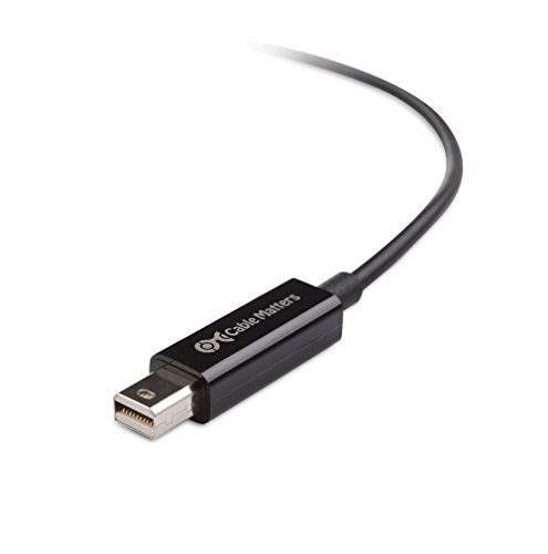 [Intel Certified] Cable Matters Thunderbolt Cable (Thunderbolt 2 Cable) In Black 6.6 Feet #TOP2
