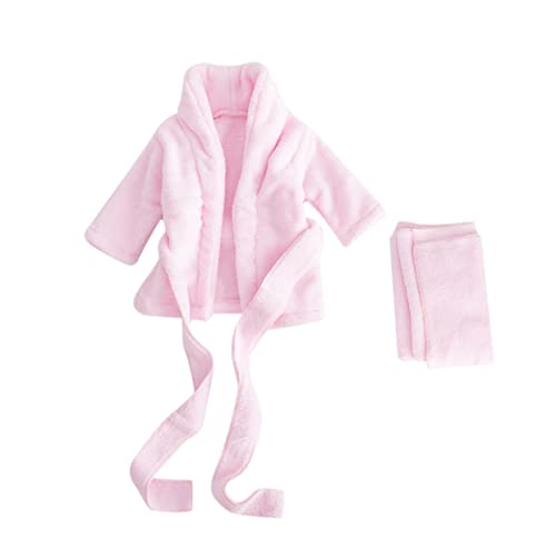 UPKOCH Albornoz Niña de Algodón Grueso para Recién Nacido Bata Absorbente y Suave para Baño y Sesiones Fotográficas Rosa para Bebés Infantiles