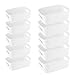 Produktbild 10 Stück Aufbewahrungsboxen aus Kunststoff, Stapelbare Aufbewahrung Organizer Korb Boxen mit Griffen für Küche, Schrank, Büro, Bad, Spielzeug, Home Tidy Open Storage Bins mit Griffen, 2 Größe