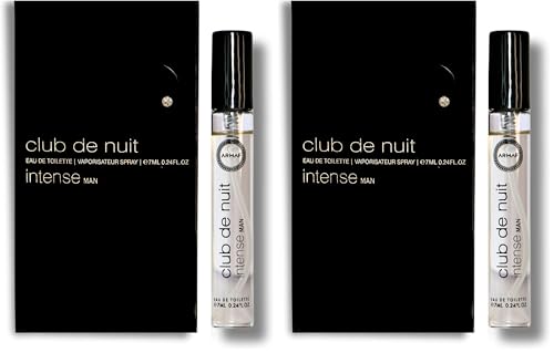 Image of Armaf Club De Nuit Intense - Fruity, Floral, Woody, Amber - Eau de Toilette Vial Spray for Men, 0.24 oz / 7 ml (Pack of 2)