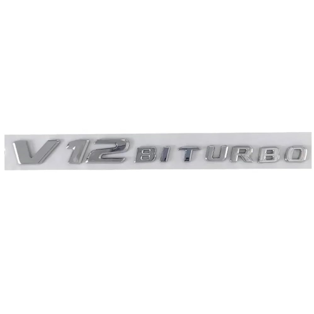 YTQMoreBNZ YYDStes ABS V12 BITURBO Sticker Accessory, Suitable Compatible With Mercedes S65 G65 SL5 AMG W222 W221, R230, R231, W463, W46
