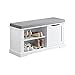 SoBuy Scarpiera con 1 anta Cassapanca Panca con vano portaoggetti Panca ingresso Portascarpe con Cuscino 90x30x45cm, FSR84-W
