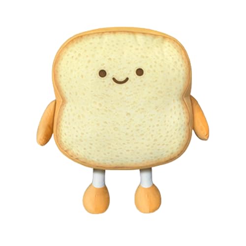 pclapora Toastbrot Kissen, 18 cm Lustiges Toastkissen, Brot Form Plüsch Kissen, Brotform Plüschkissen für Kinder und Erwachsene, Zuhause,...