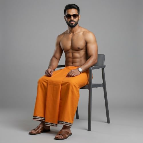 Image of Men's Cotton Lungi | Soft Breathable Wrap Around Lungi | Comfortable Daily & Home Wear for Men