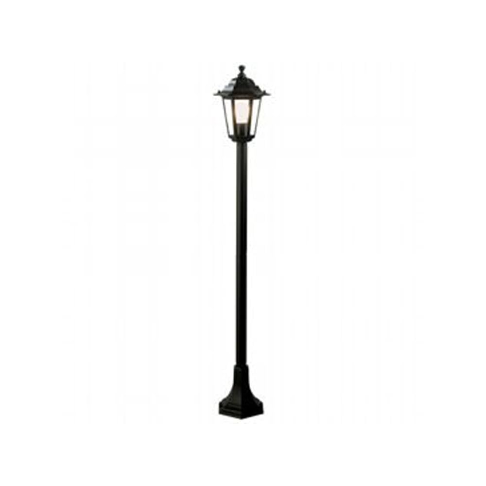 Lampioncino design classico paletto luce da esterno nero 121cm