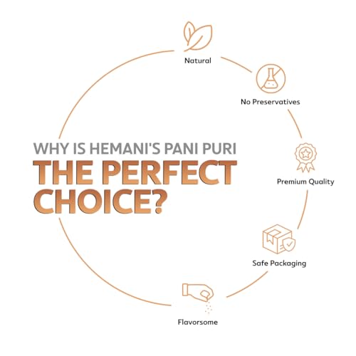 HEMANI Pani Puri - Coins - Comes with Masala - Ready to Cook - 200g (7.1 oz) ...