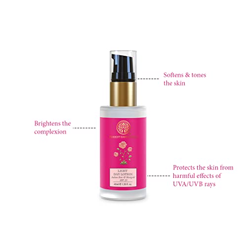 Forest Essentials Light Day Lotion Indian Rose & Marigold With SPF 25 for Dry Skin | Ayurvedic Hydrating Daily Moisturiser - Image 3